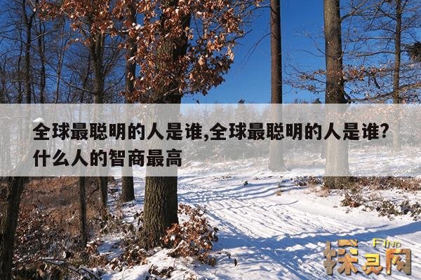 全球最聪明的人是谁,全球最聪明的人是谁?什么人的智商最高