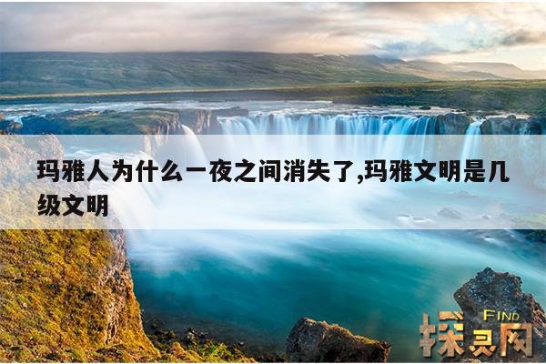 玛雅人为什么一夜之间消失了,玛雅文明是几级文明