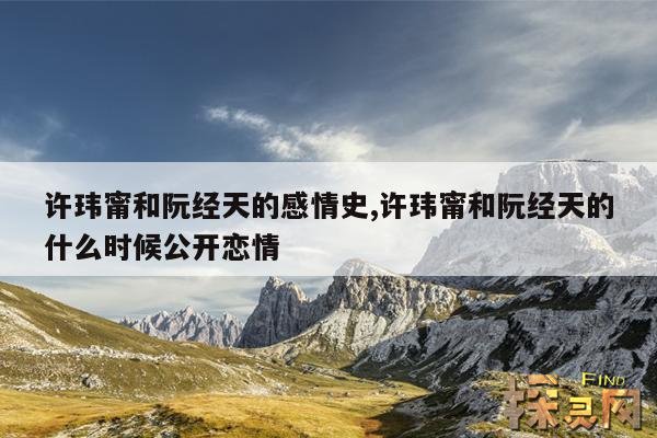 许玮甯和阮经天的感情史,许玮甯和阮经天的什么时候公开恋情