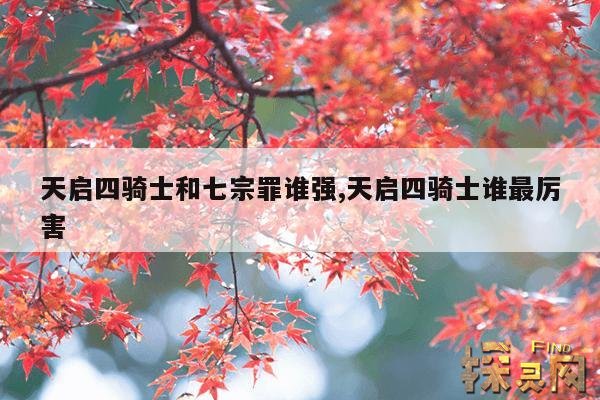 天启四骑士和七宗罪谁强,天启四骑士谁最厉害