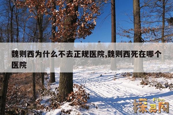魏则西为什么不去正规医院,魏则西死在哪个医院