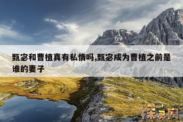 甄宓和曹植真有私情吗,甄宓成为曹植之前是谁的妻子