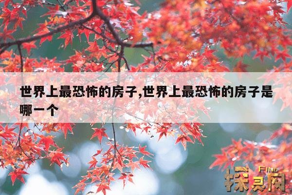 世界上最恐怖的房子,世界上最恐怖的房子是哪一个