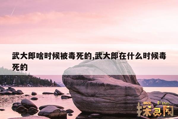 武大郎啥时候被毒死的,武大郎在什么时候毒死的