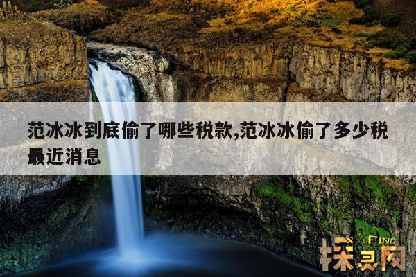 范冰冰到底偷了哪些税款,范冰冰偷了多少税最近消息