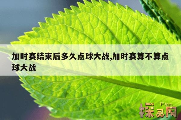 加时赛结束后多久点球大战,加时赛算不算点球大战