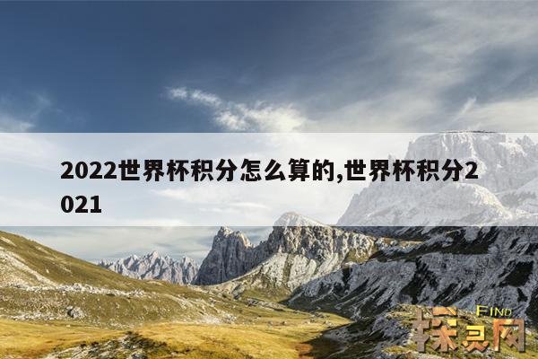2022世界杯积分怎么算的,世界杯积分2021