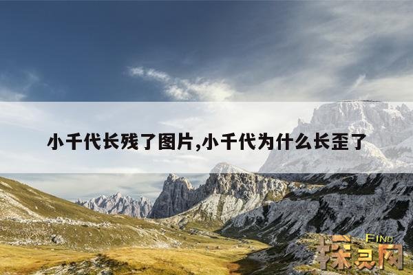 小千代长残了图片,小千代为什么长歪了