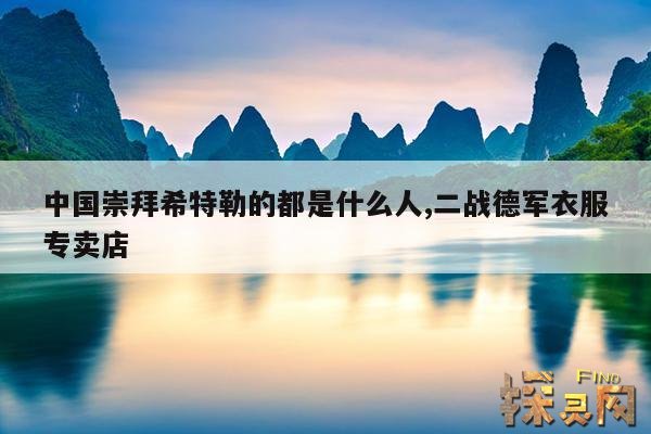 中国崇拜希特勒的都是什么人,二战德军衣服专卖店
