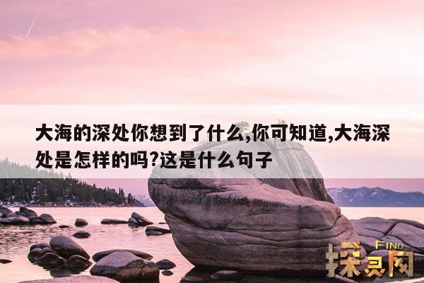 大海的深处你想到了什么,你可知道,大海深处是怎样的吗?这是什么句子
