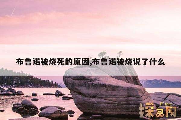 布鲁诺被烧死的原因,布鲁诺被烧说了什么