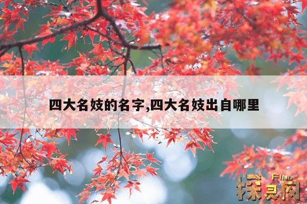 四大名妓的名字,四大名妓出自哪里