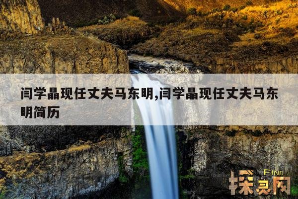 闫学晶现任丈夫马东明,闫学晶现任丈夫马东明简历