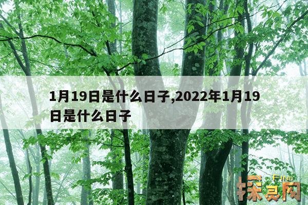 1月19日是什么日子,2022年1月19日是什么日子