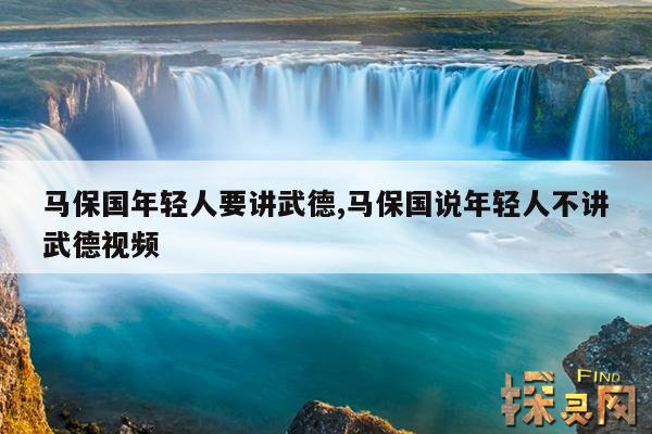 马保国年轻人要讲武德,马保国说年轻人不讲武德视频