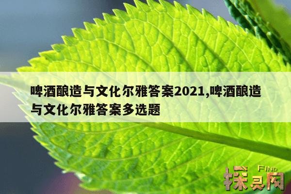啤酒酿造与文化尔雅答案2021,啤酒酿造与文化尔雅答案多选题