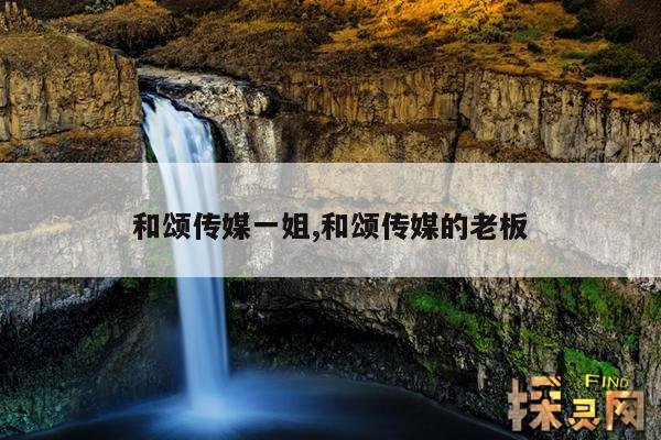 和颂传媒一姐,和颂传媒的老板