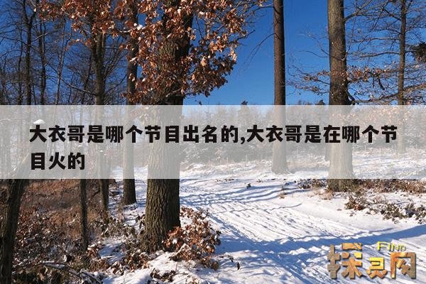 大衣哥是哪个节目出名的,大衣哥是在哪个节目火的