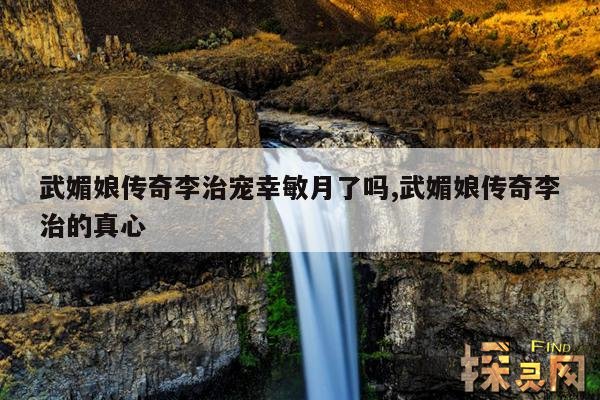 武媚娘传奇李治宠幸敏月了吗,武媚娘传奇李治的真心