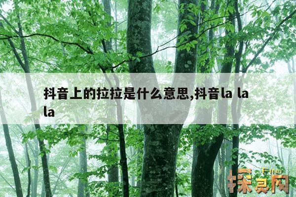 抖音上的拉拉是什么意思,抖音la la la