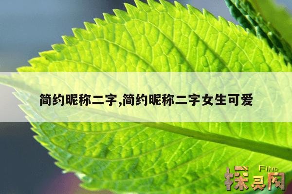 简约昵称二字,简约昵称二字女生可爱