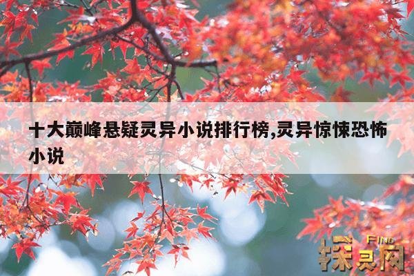 十大巅峰悬疑灵异小说排行榜,灵异惊悚恐怖小说