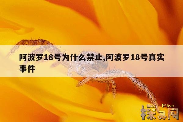 阿波罗18号为什么禁止,阿波罗18号真实事件