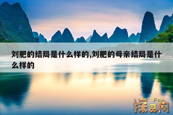 刘肥的结局是什么样的,刘肥的母亲结局是什么样的