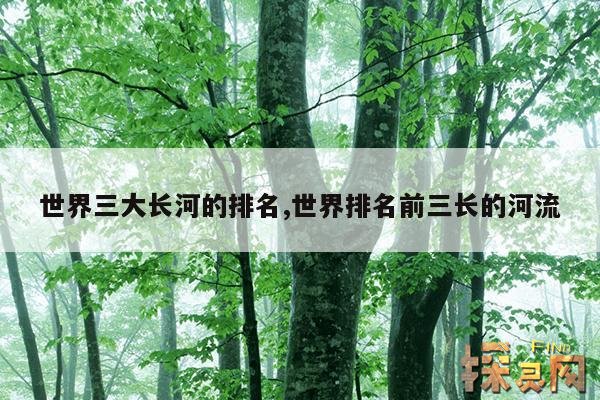 世界三大长河的排名,世界排名前三长的河流