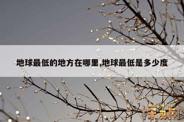 地球最低的地方在哪里,地球最低是多少度