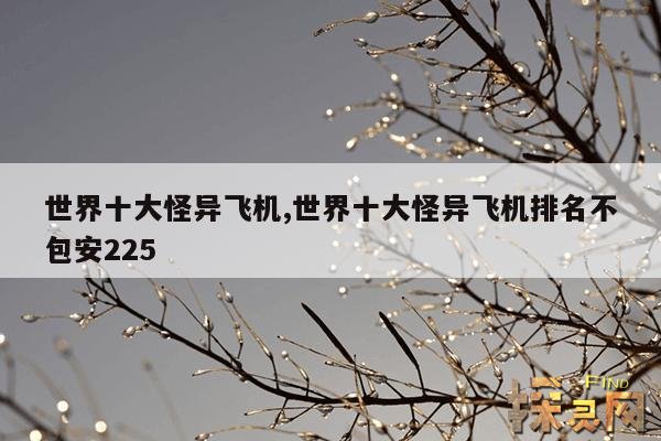 世界十大怪异飞机,世界十大怪异飞机排名不包安225