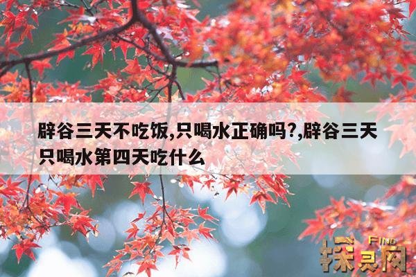 辟谷三天不吃饭,只喝水正确吗?,辟谷三天只喝水第四天吃什么