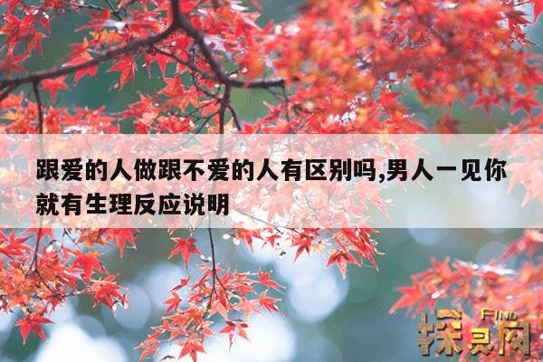 跟爱的人做跟不爱的人有区别吗,男人一见你就有生理反应说明