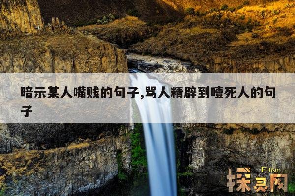 暗示某人嘴贱的句子,骂人精辟到噎死人的句子