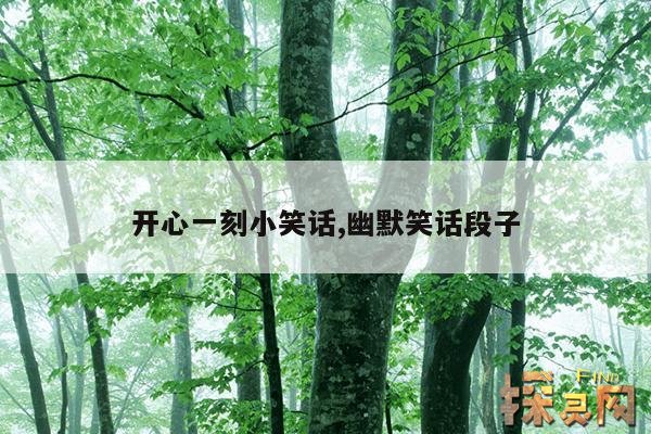 开心一刻小笑话,幽默笑话段子