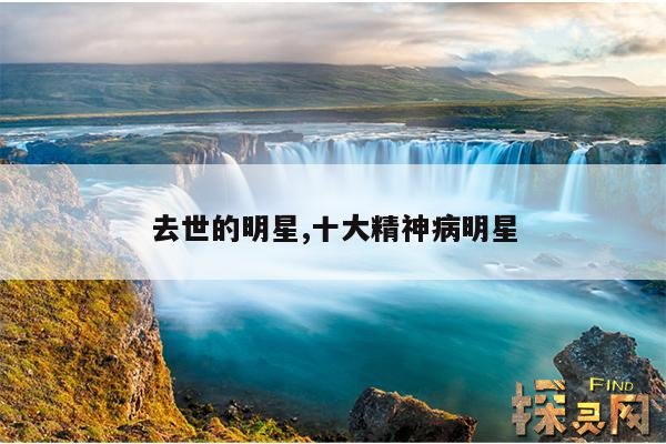 去世的明星,十大精神病明星
