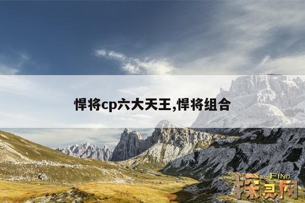 悍将cp六大天王,悍将组合