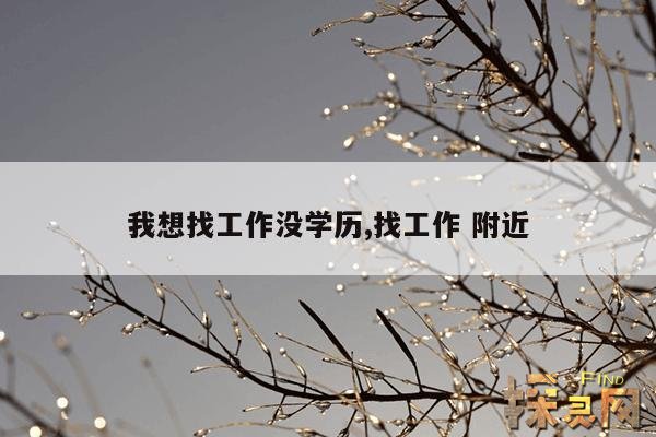 我想找工作没学历,找工作 附近