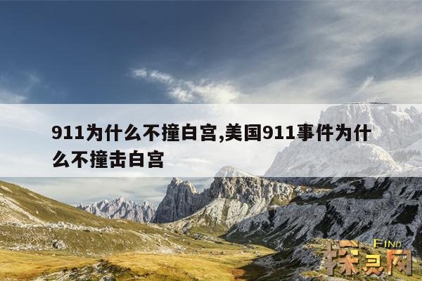 911为什么不撞白宫,美国911事件为什么不撞击白宫