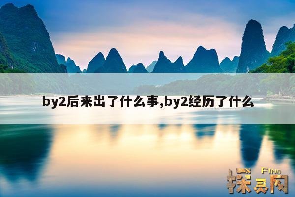 by2后来出了什么事,by2经历了什么
