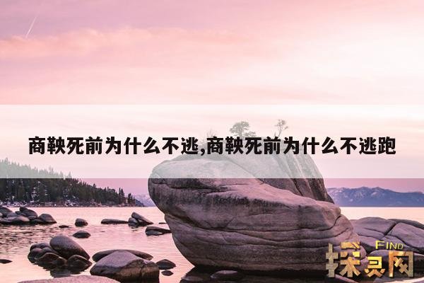 商鞅死前为什么不逃,商鞅死前为什么不逃跑