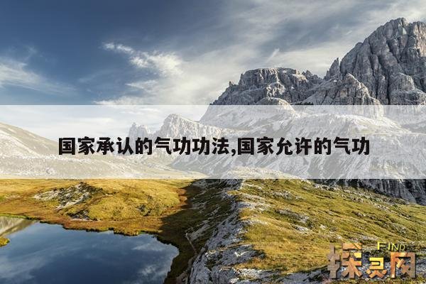 国家承认的气功功法,国家允许的气功