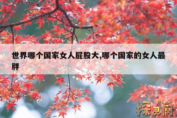 世界哪个国家女人屁股大,哪个国家的女人最胖