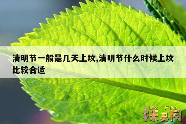 清明节一般是几天上坟,清明节什么时候上坟比较合适