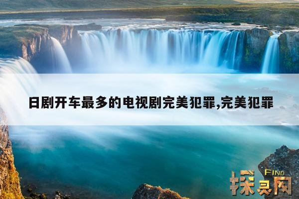 日剧开车最多的电视剧完美犯罪,完美犯罪