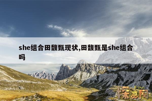 she组合田馥甄现状,田馥甄是she组合吗