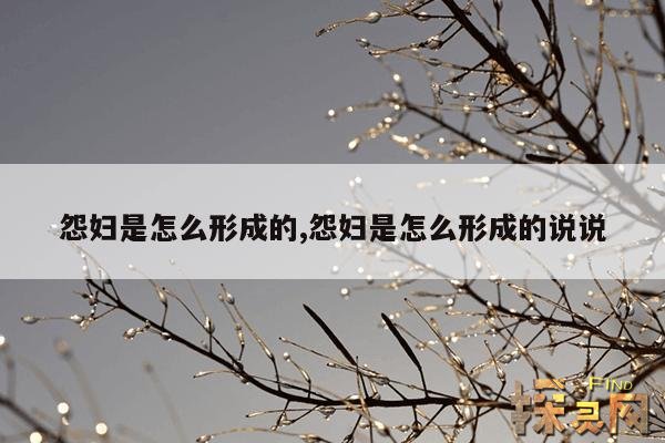 怨妇是怎么形成的,怨妇是怎么形成的说说