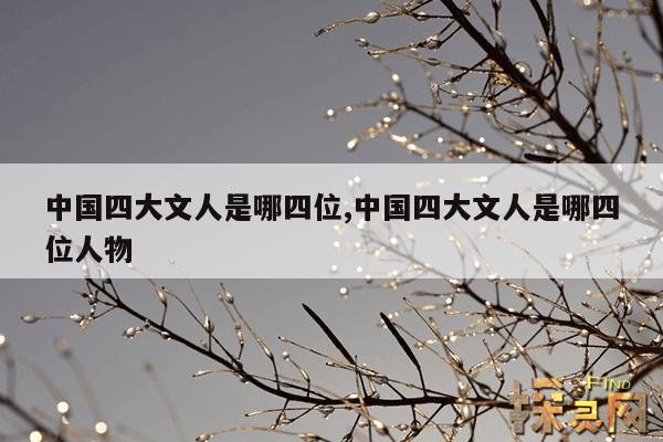 中国四大文人是哪四位,中国四大文人是哪四位人物