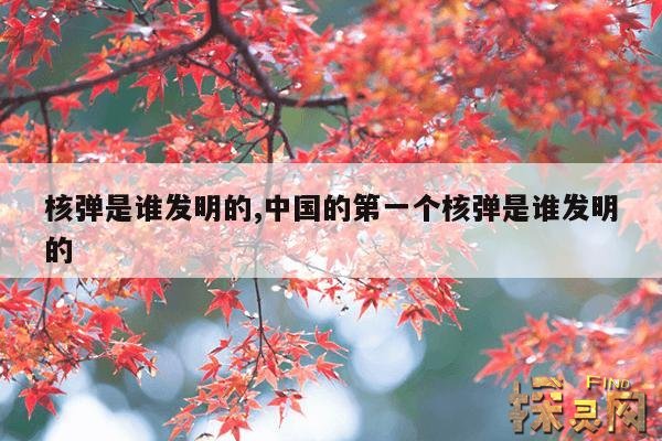 核弹是谁发明的,中国的第一个核弹是谁发明的